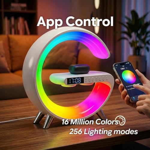 5 in 1 LED Table Lamp with Wireless Charging Bluetooth Speaker - Image 5