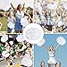 Supkiir 4Pcs Cheerleading Pom Poms for Cheerleader Costume Women, 2 Pair Cheer Pompoms for Boy Girl School Sports Games Team Spirit Cheering Dancing (Holographic White)
