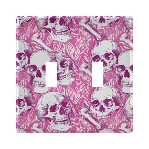 UMIRIKO Skull Crossbones Light Switch Cover Plate Covers Decorative Double Toggle Home Decor 202b5786