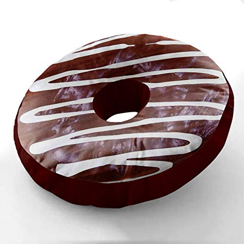 Image of Kesar Enterprises Donut /Doughnut Cushion /Pillow | Velvet Fabric|Birthday Gifts | Soft Toys | Suitable for Wheelchair, Car Seat, Home or Office for Kids Cushion | Size 14x14 inches