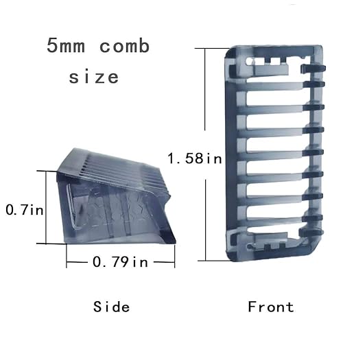 Miniatura 3 de Peine de repuesto para afeitadora de cuerpo completo recargable para hombre, afeitadora y peluquera individual (0.197 in + cepillo)