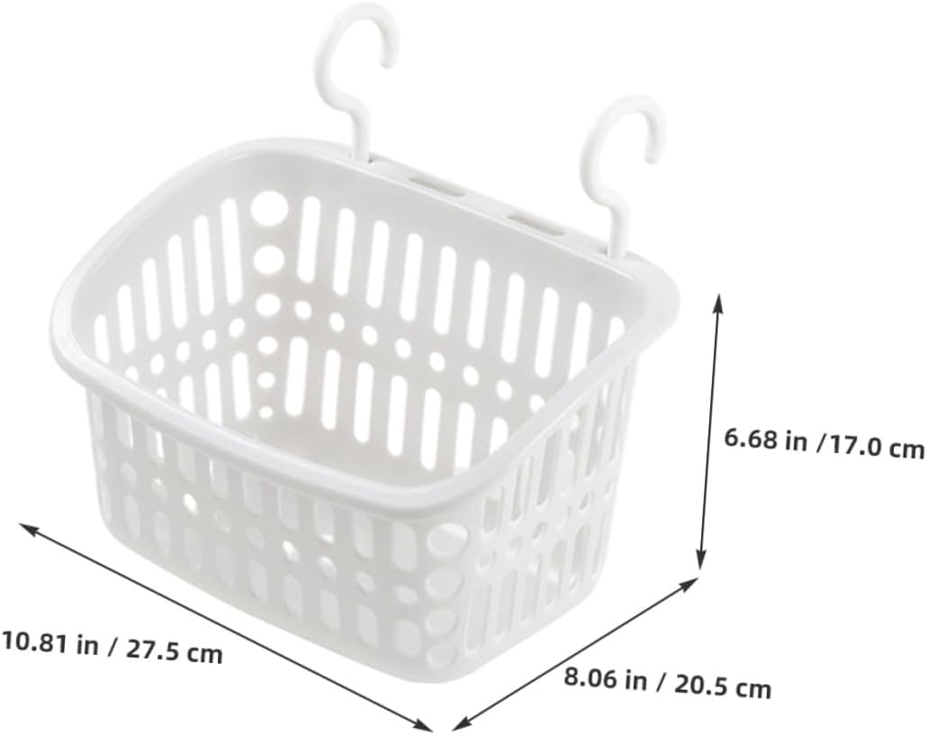 4pcs Large Rectangular Hamster Hanging Basket Storage with Hooks, Plastic Small Animal Hammock Bed for Cage Accessories, Grey White Hamster Cage Organizer for Guinea Pig and Rat