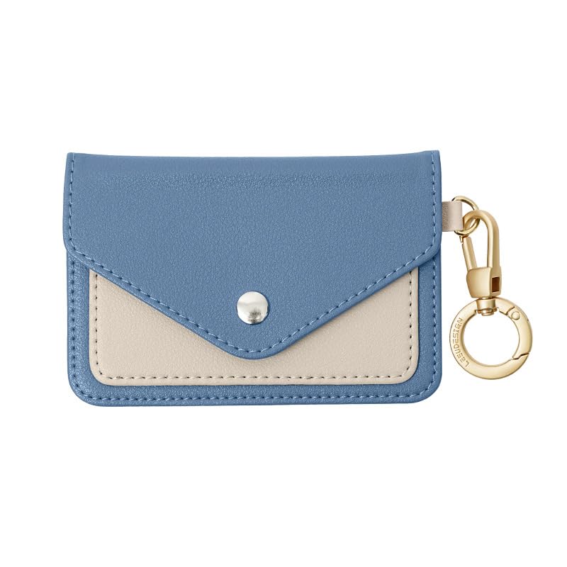 Elrvaga Cute Everyday Card Holder for Women & Girls with Belt Loop,Slim Wallet with Metal Clasp for Transit Cards,ID,Gym Access,Organizer Gifts for