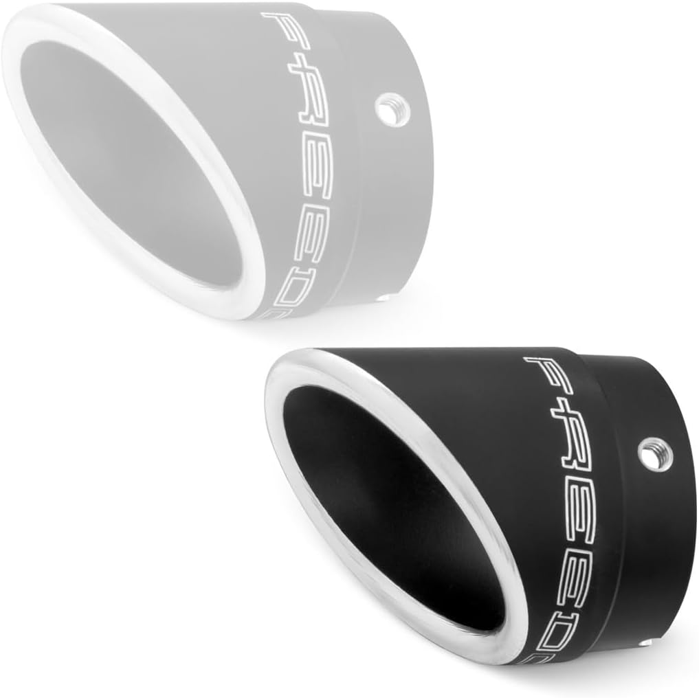 2.5" END-CAPS-ACCESSORIES FOR 2.5" SLIP-ONS (Sculpted Black, 2.5" SLASH)