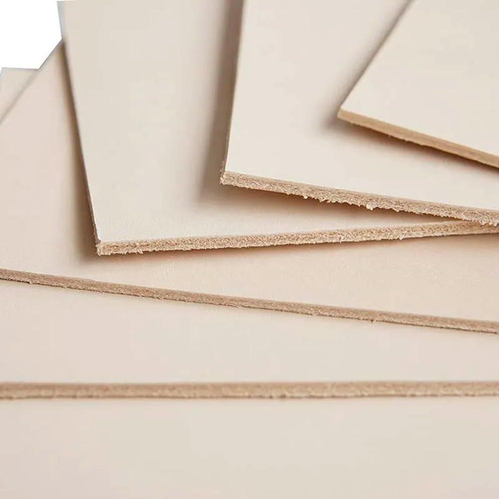 Tela de Cuero de Vaca Genuino de 2 mm, Cuero curtido Vegetal de Grano Completo, Piezas para Manualidades y Costura.