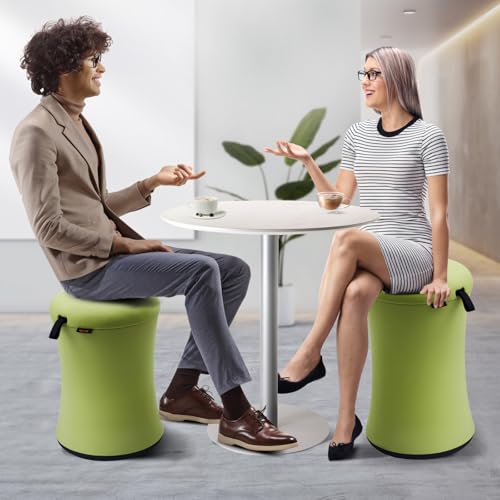 Image of VEVOR Wobble Chair, Height-Adjustable (19.3-25 inch) Wobble Chair with Fabric Cover, Flexible Seating Wobble Stool Made of Iron & Sponge, Ideal for School, Office & Home, 20 Tilt Angle, Age 12-18, Green