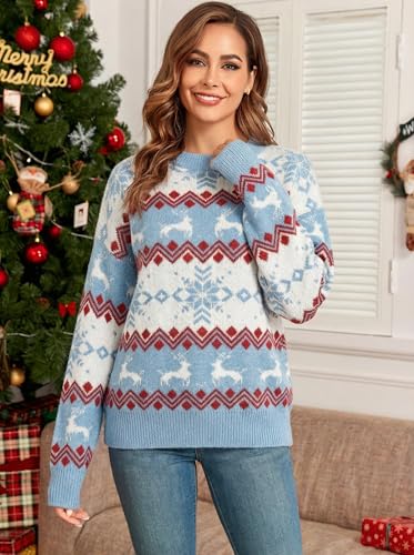 Image of ZAFUL Womens Oversized Sweaters 2025 Cable Knit Chunky Sweater Long Sleeve Crewneck Pullover Loose Outfits
