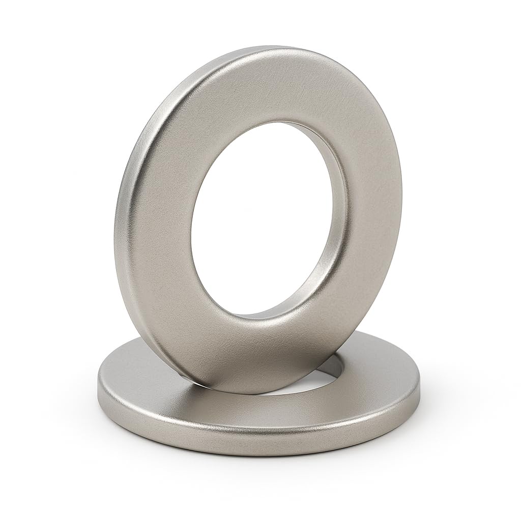 Edelstahl-Unterlegscheiben INOX: M10 x 20 mm - Dicke 2mm | Flache Unterlegscheibe M10x20 mm | Edelstahl A2 (V2A / AISI 304) DIN 125 A | Für Schrauben, Muttern, Bolzen: 100 Stück - ProRaje