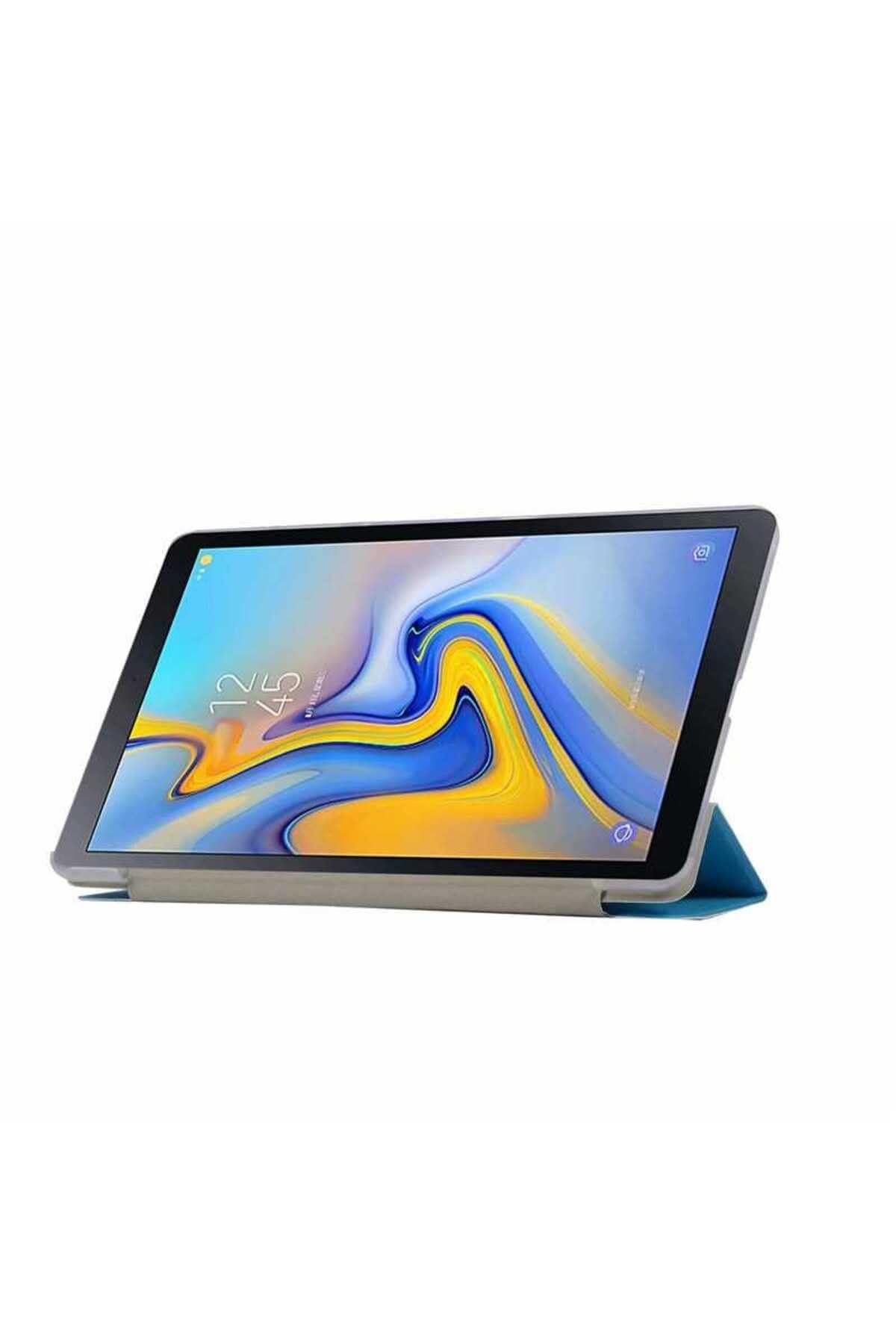 CONSTRAIN - Galaxy Tab A T590 ile Uyumlu Smart Cover Standlı 1-1 Kılıf-Kırmızı