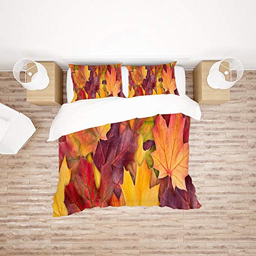 Housse de couette 100 % polyester parure de lit Queen Size avec 2 taies - 3