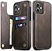 DOGODON Design for iPhone 12 & iPhone 12 Pro Wallet Case with Card Holder Luxury Leather Kickstand Card Slots Double Magnetic Clasp Shockproof Cover 2020 6.1 Inch (Dark Brown)