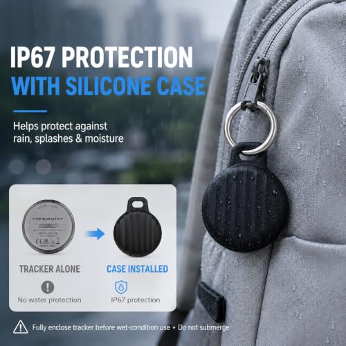 Image of Tracker Tag (4 Pack) - Apple MFi Certified & IP67 Waterproof | Works with Apple Find My Network (iOS) to Track Keys, Wallet, Luggage & More