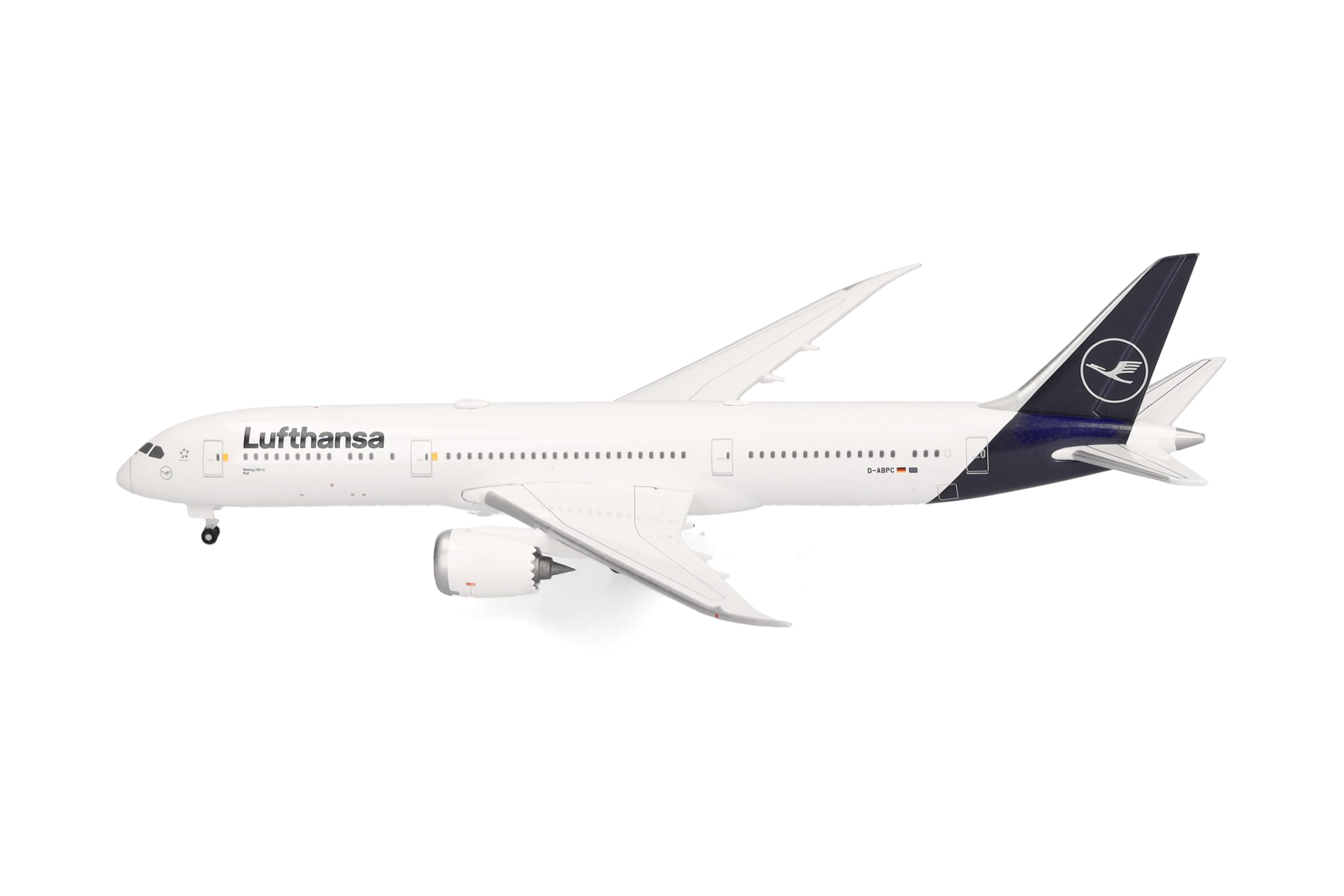 Herpa Modellflugzeug Lufthansa Boeing 787-9 Dreamliner, Miniatur im Maßstab 1:500, Sammlerstück, Modell ohne Standfuß, Metall, Normal