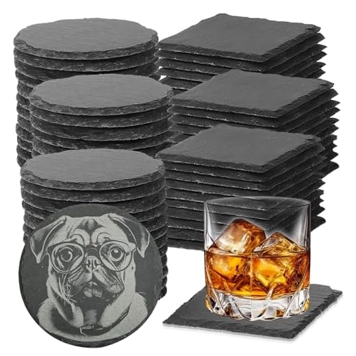 72pcs Slate Coasters for DIY