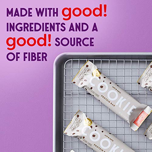 Good! Snacks Vegan Protein Bars, Cookie Dough Bar, Gluten Free, Plant Based, Low Sugar, High Protein Meal Replacement Bar, Guilt-Free & Nutritious Healthy Snacks For Energy, 15G Protein, Kosher, Soy Free, Non Dairy, Non Gmo, Vegetarian (12 Bars) #TOP4