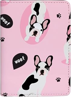 Carteira para passaporte de couro rosa para cães e patas em couro rosa para passaporte acessórios de viagem para homens e mulheres