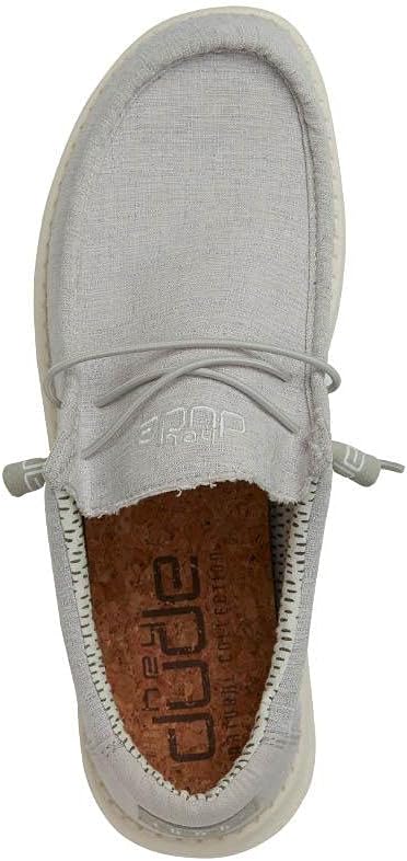 Hey Dude Men's Wally Chambray | Men's Loafers | Men's Slip On Shoes | Comfortable & Light-Weight 8 Chambray Grey