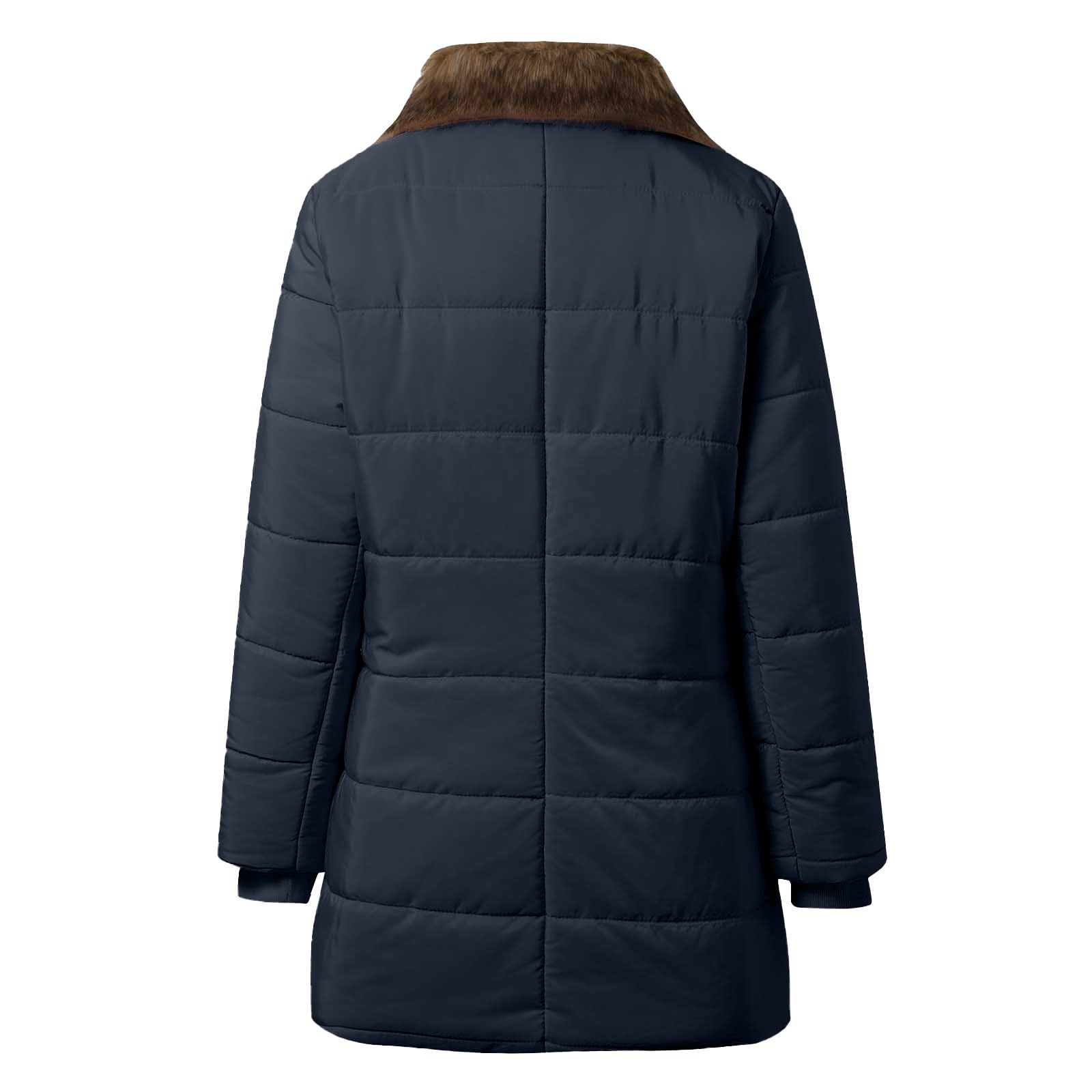 Giacca Autunno Piumini da Donna, Cappotti da Donna, Trench Lungo con Bottoni, Giacca Calda e Spessa, Soprabito Abbigliamento Esterno con Cappuccio Sera