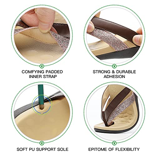 Image of Sounity Soft Arch Support Comfortable Sandals for Womens, Best Summer Dress Flip Flops with Cushion Memory Foam, Outdoor Walking Slippers for Plantar Fasciitis