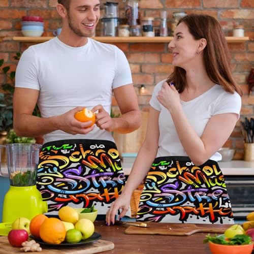Tablier court de chef avec 3 poches pour restaurant bar et travail - 6