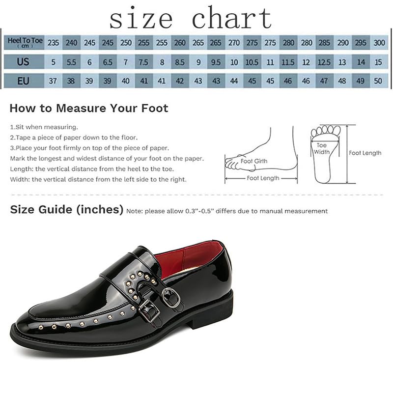Men's Patent Leather Double Monk Strap Loafer Pointed Toe Slip On Western Wedding Formal Business Casual Comfort Dress Oxford Shoes4