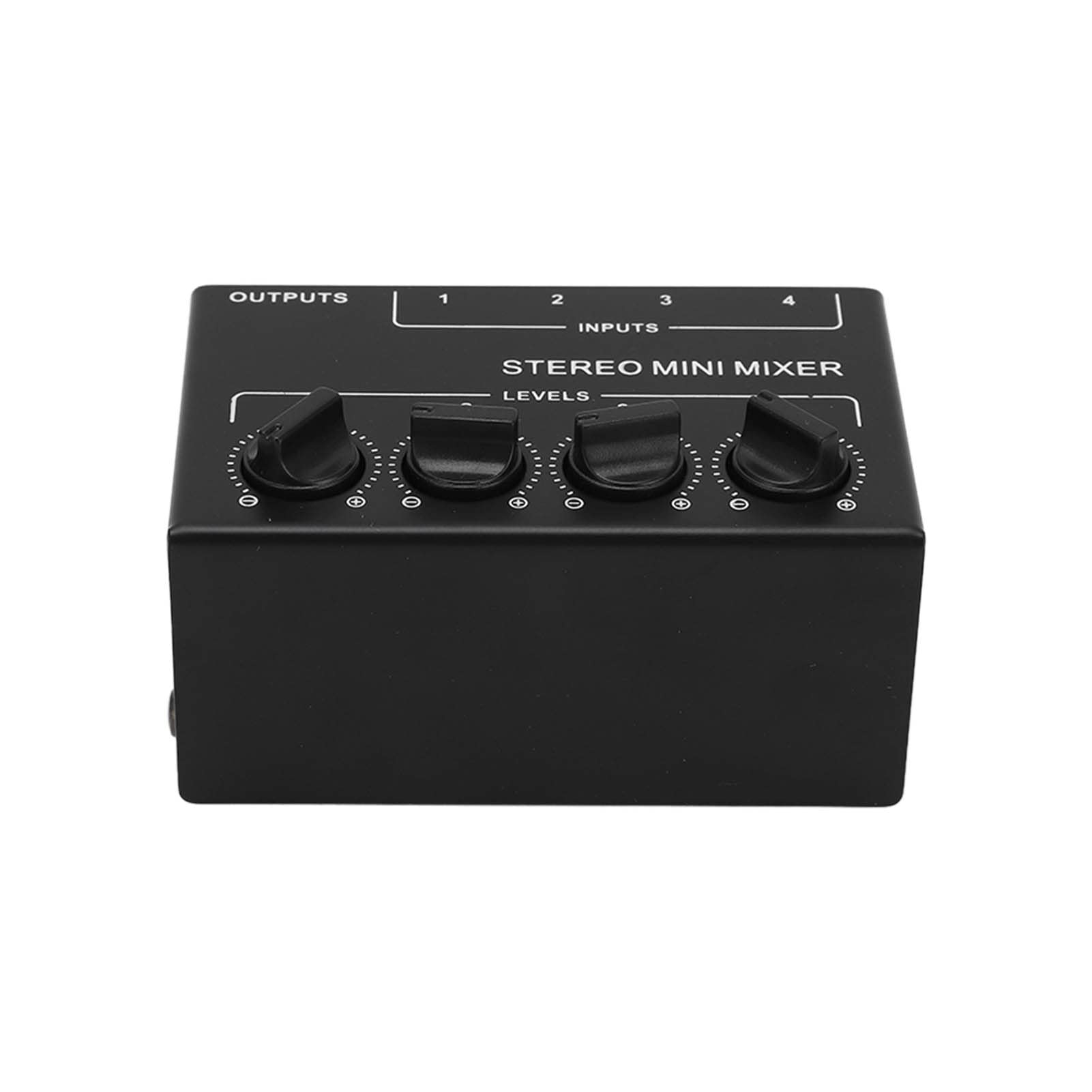 Stereo-Mixer, Passiv, 4 Kanäle, Audio-Line, Mini-Cinch, Tragbar, für Computer, Telefon, Tablet