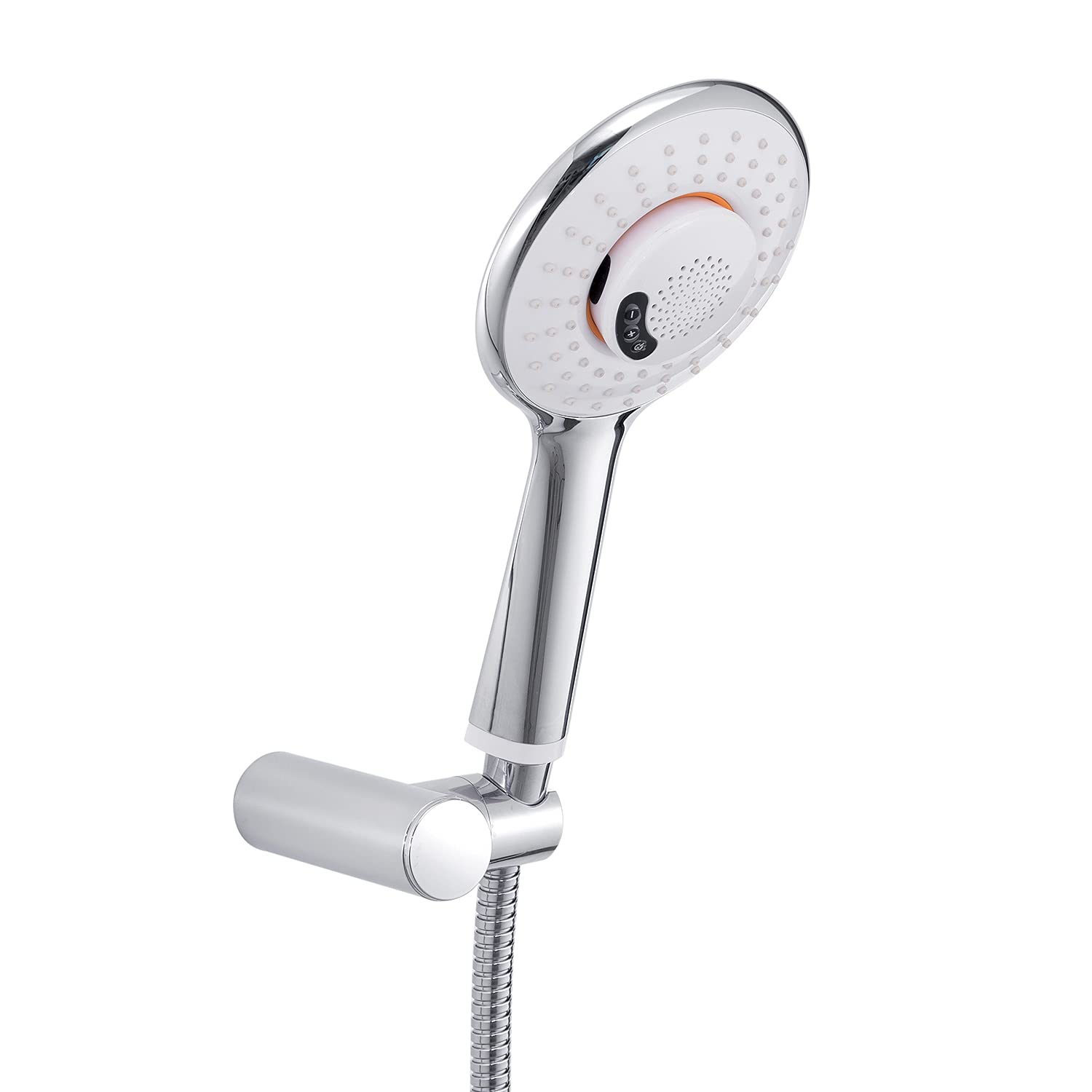 Gedy G 00, Flexible Music Speaker, Bluetooth V4 System, Shower Head 150 cm with White/Chrome Finish, 2 Year Warranty, Shower Filter Included, Unique