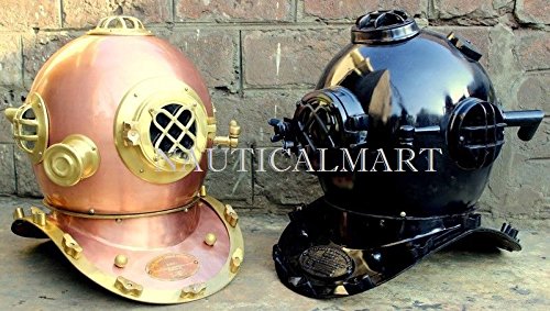 NauticalMart Set of 2 Scuba Diving Divers Helmet Us Navy Mark V Diving Helmet