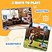 JoyCat 2-in-1 Shooting&Basketball Toy for Kids,Adjustable Height Auto-Moving Shooting Target with Music,Outdoor Indoor Game Compatible with Nerf Toy Guns for Kids,Birthday Chrisrmas Gift for Boys