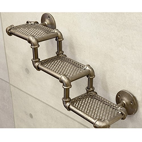 インダストリアル ガスパイプ メタル 3段 シェルフ/321 ガレージ 収納 Amazon｜インダストリアル ガスパイプ メタル 3段 シェルフ（GAS