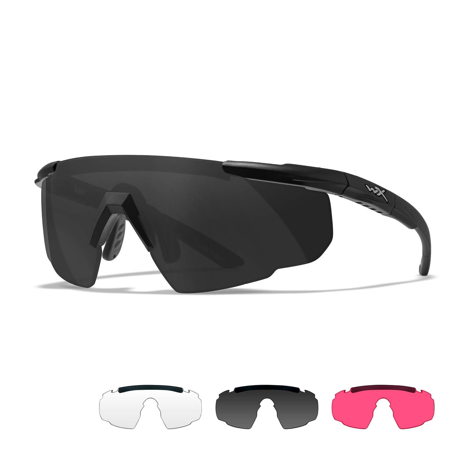│ Saber Advanced | Safety Glasses Men | Shooting Tactical Military Airsoft | Sport Sunglasses | Perfect for Running Biking Outdoor Hiking