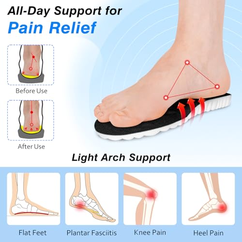 Image of Cloud-like Insole for Men and Women, 4D Soft Memory Foam Cushioning Insoles, Ultra Comfort with Arch Support for Foot Pain Relief, Orthopedic Insole for Walking and Standing All Day