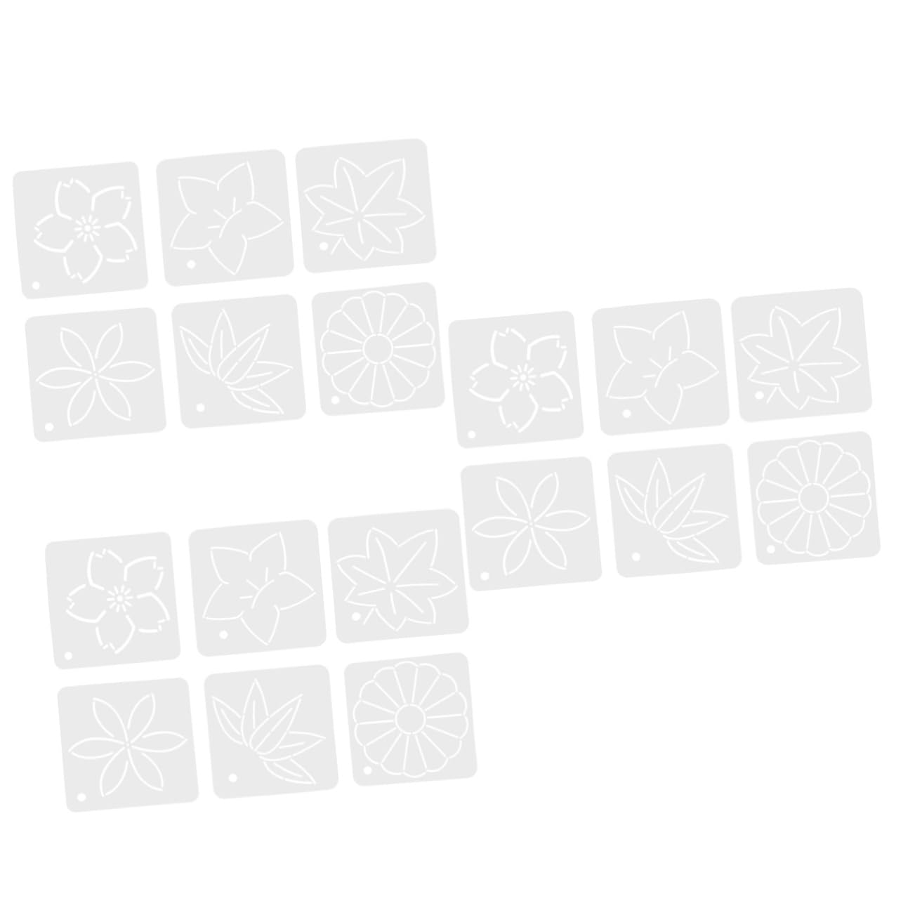 TEHAUX 18piezas Plantillas De Acolchado Floral Herramientas Para Costura Plantillas De Costura De Duradero Para Proyectos De Patchwork y Manualidades