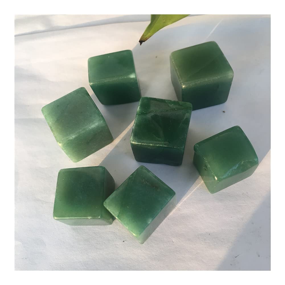 PEKMAR Natürlicher Dongling-Jadewürfel mit natürlichem Quarzstein, Venendekoration, Kunsthandwerk (Größe: 1000 g) (Size : 500g)