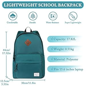 Kasqoschoolbackpack156inchclassiclightweightwaterresistantbackpackformenwomenteensgirlsboyskidstoschoolcollegetravelworkgreen Urban Country Home Decor Kasqo school backpack 156 inch classic lightweight water resistant backpack for men women teens girls boys kids to school college travel work green urban country home decor