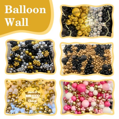 Image of Gold Link Balloons,60Pcs 6Inch Metallic Gold Latex Linking Balloons for Birthday Baby Shower Wedding Anniversary Party Decorations