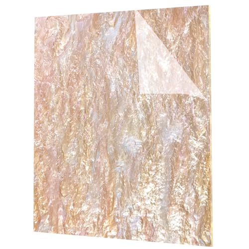 Image of Pearl Glitter Cast Acrylic Sheet 1 /8 Inch for Laser Cutting 12x8 Inch Sparkly Water Stream Pattern Acrylic for Laser Engraving, Crafts, DIY Projects (1, Golden, 12x8 Inch)