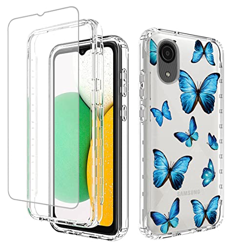 Coque Galaxy A03 Core antichoc 360 protection integrale verre trempe papillon