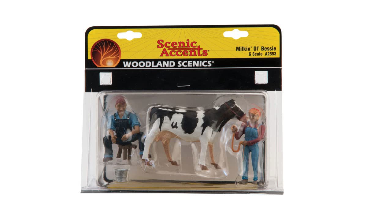 Woodland Scenics G Scale Scenic Accents Figures/People Milkin' Ol Bessie