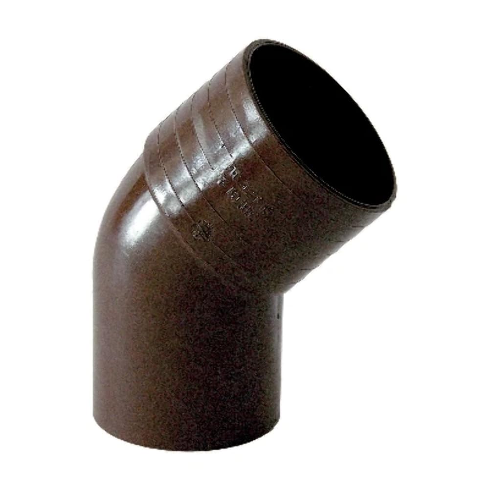 Curva 45° x 80mm Marrone per Tubi di Scarico pluviale