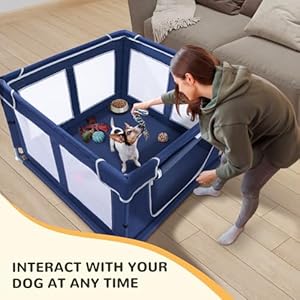 Dog playpen made of thickened stainless pipe and 600d oxford cloth 42×42 inch puppy playpen 25 inch height pet playpen for puppy and small dogs keep pets secure   cucciolini doodles