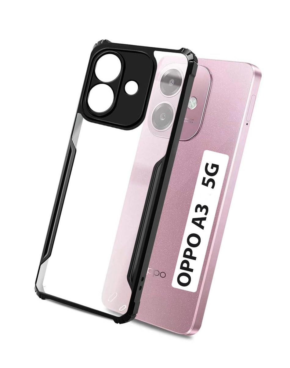 COBERTA Back Cover for Oppo A3 5G Back Cover Case - Black Transparent (B0DFPVBJVB) Amazon Price History, Amazon Price Tracker
