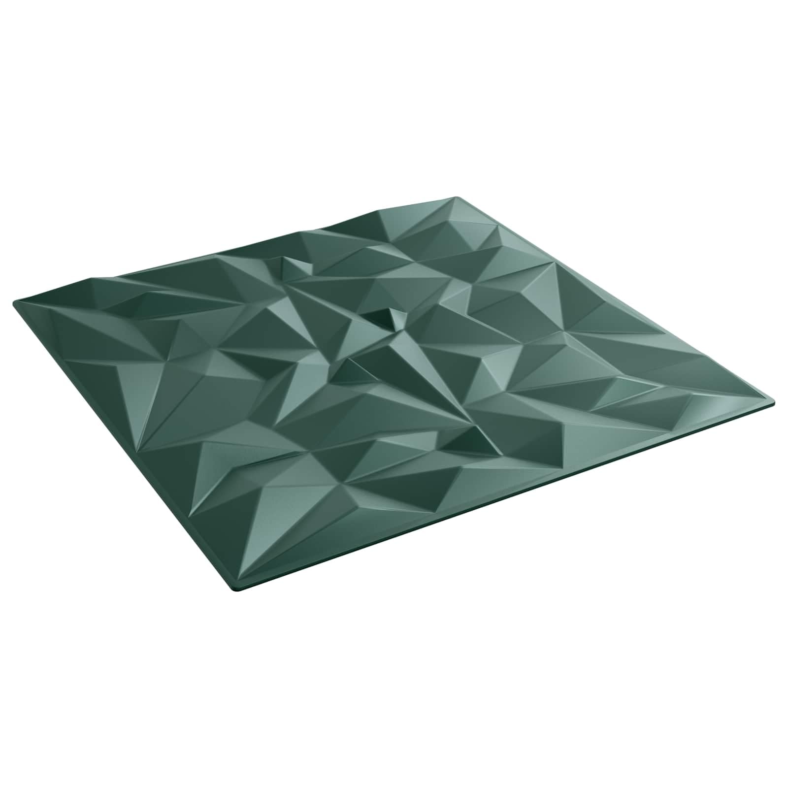 Panele ścienne, 48 sztuk, zielony ametyst, 50 x 50 cm, pianka XPS, lekki panel ścienny o strukturze 3D, do salonu, korytarza, sypialni, "zrób to sam"