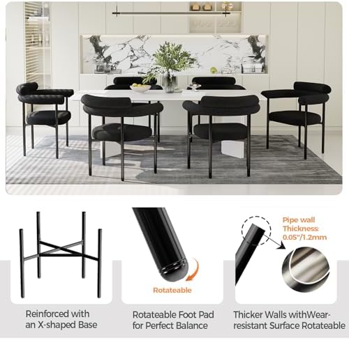 STHOUYN Boucle Dining Chair - Thumbnail 2