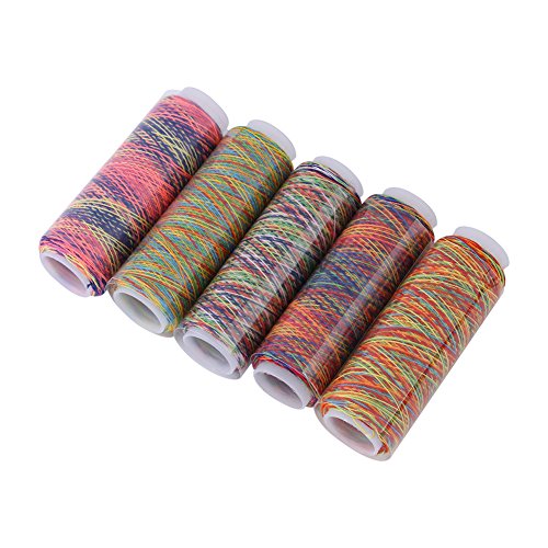 Hilos de costura multicolor polyester 5 piezas miniatura 1