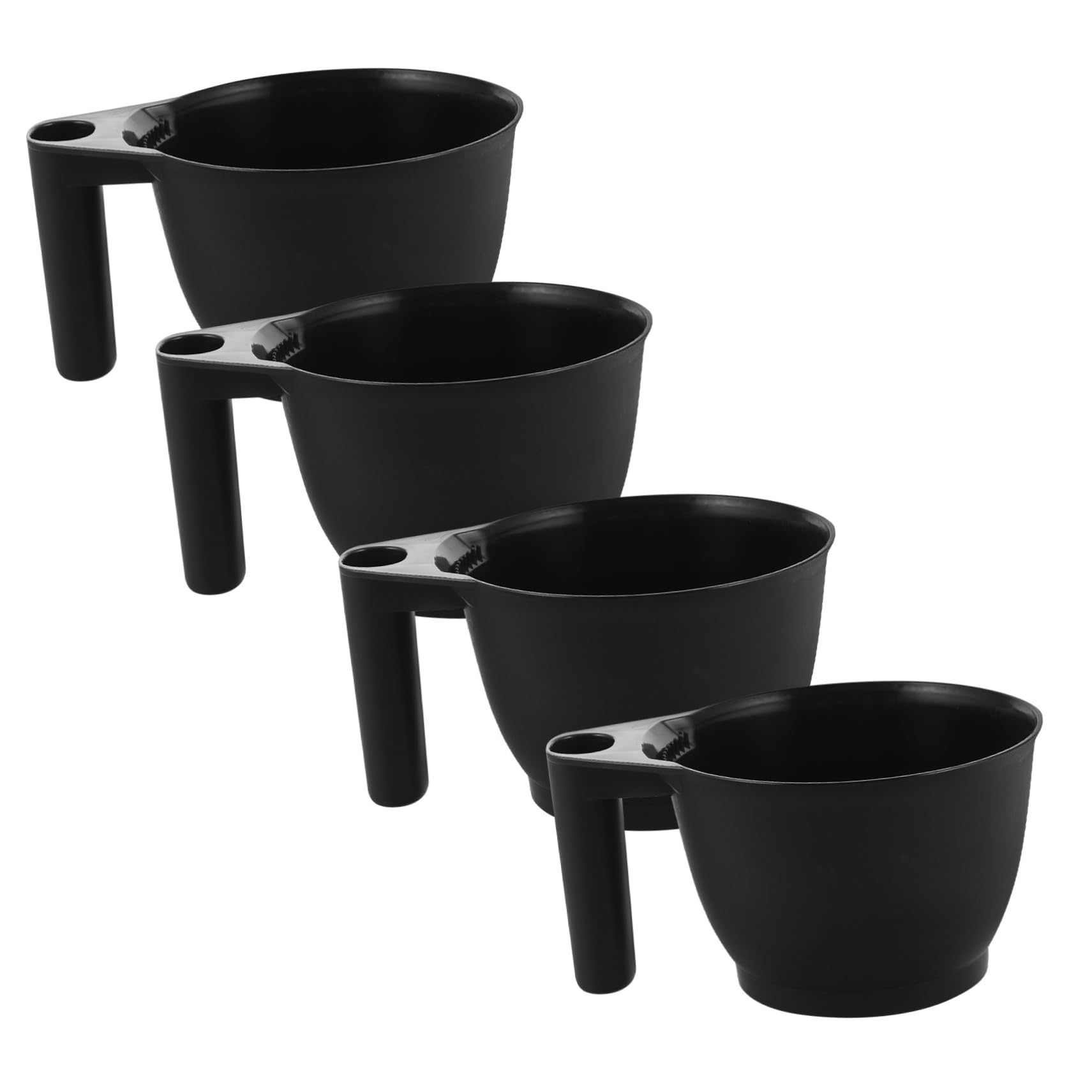 FOMIYES 4pcs Professional Hair Dye Mixing Bowl Large Plastic Salon Bowl for Hair Stylist with Ergonomic Handle
