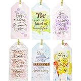 Best Paper Greetings 72-Pack All Occasion Inspirational Quote Gift Tags - 6 Colorful Watercolor Designs