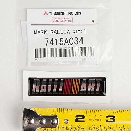 Image of Genuine Mitsubishi Motors Ralliart Emblem 67 X 16mm Part# 7415A034 Made in Japan