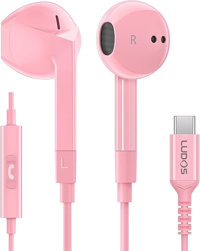 Miniatura 13 de LUDOS FEROX Auriculares con cable in-Ear, 5 años de garantía, auriculares con micrófono, cancelación de ruido con cable para conector de 3.5mm,
