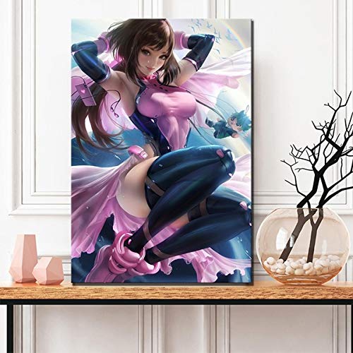 Animation Art Painting My Hero Academia OCHACO URARAKA Anime Poster HD Anime Girl Pictures Canvas Paintings Wall (12x18inch)